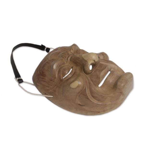 Anger Hand Carved Wood Theatrical Mask Online Hot Sale