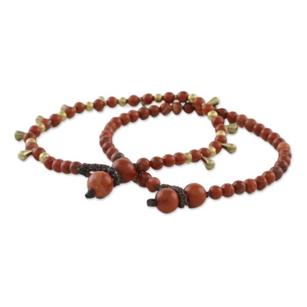 Beautiful Forever Jasper Beaded Bracelets from Thailand (Pair) Supply