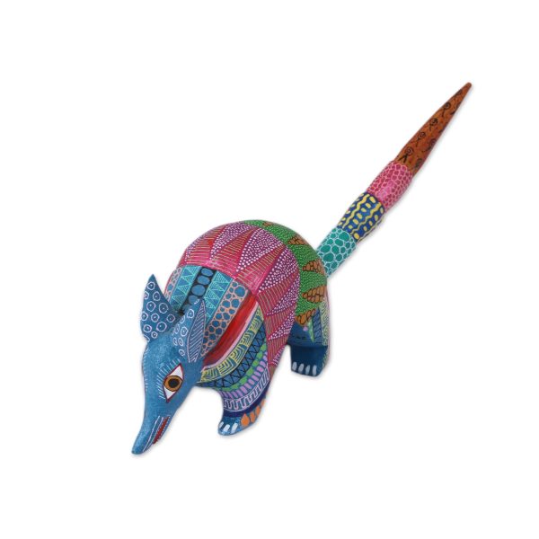 Armadillo Delight Handcrafted Copal Wood Alebrije Armadillo Figurine For Discount