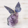 Blue Morpho Butterfly Petite Sodalite and Amethyst Morpho Butterfly Sculpture Online Sale