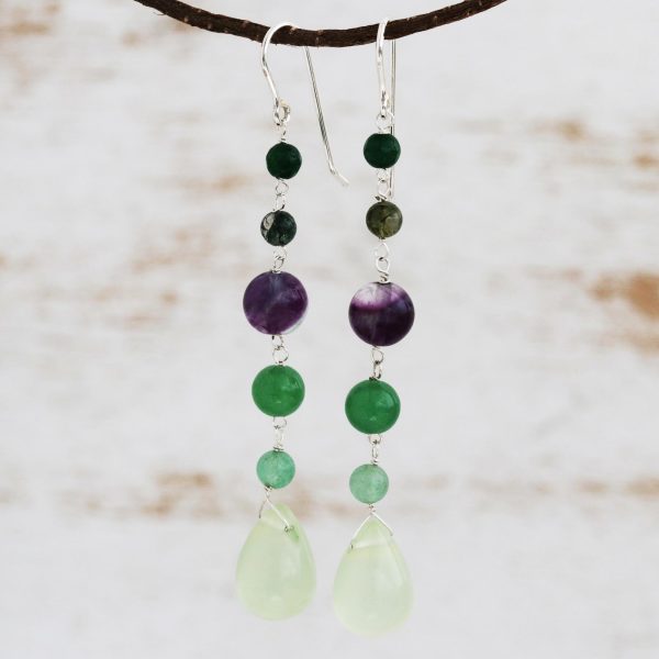 Balance and Clarity Sterling Silver and Multi-Gemstone Earrings Online Hot Sale