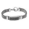 Bali Spirit Panther Link Chain Bracelet with Pendant in 925 Silver Hot on Sale