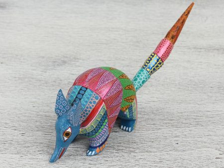 Armadillo Delight Handcrafted Copal Wood Alebrije Armadillo Figurine For Discount