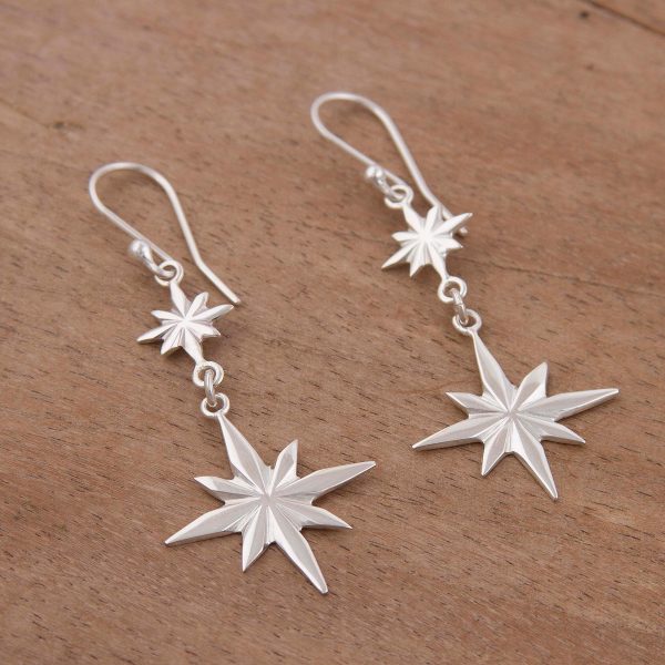 Beauty of the Cosmos Star-Themed Sterling Silver Dangle Earrings form Peru Hot on Sale