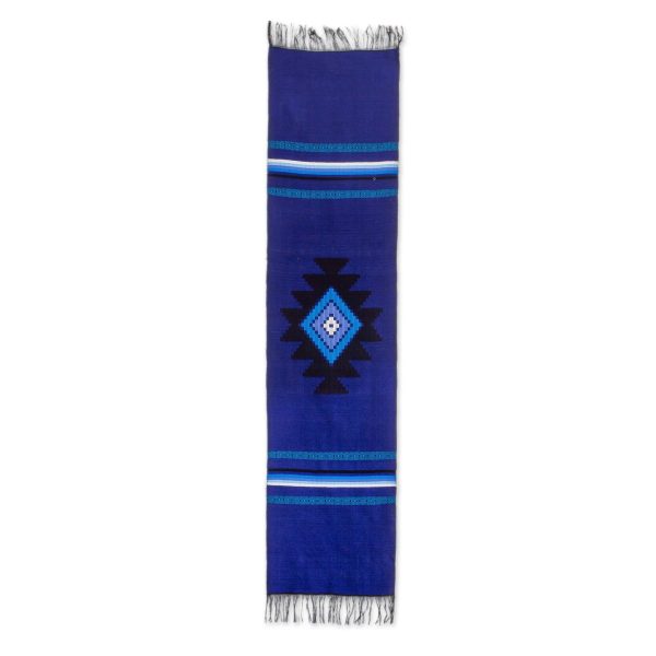 Blue Totonicapan Sun Cotton table runner on Sale