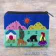 Andean Sunshine Embroidered Multicolor Cotton Blend Coin Purse from Peru Online