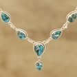 Aura of Beauty Composite Turquoise Y-Necklace from India Sale