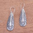 Balinese Culture Handmade Gold Accented Sterling Silver Dangle Earrings Fashion