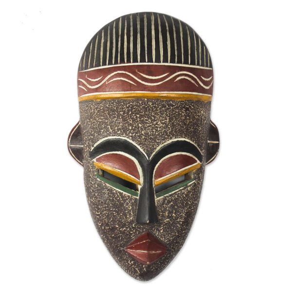 Berber Man Ethiopian wood mask For Discount