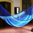 Blue Caribbean Artisan Crafted Rope Hammock (Single) on Sale