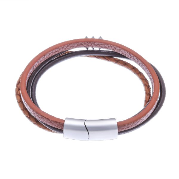 Free Spirited in Brown Leather Cord Bracelet in Brown from Thailand Hot on Sale