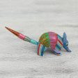 Armadillo Delight Handcrafted Copal Wood Alebrije Armadillo Figurine For Discount