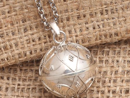 Angel Call Balinese Sterling Silver Harmony Ball Necklace 20 Inch Chain Hot on Sale