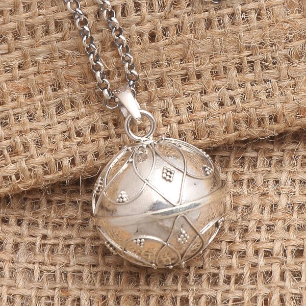 Angel Call Balinese Sterling Silver Harmony Ball Necklace 20 Inch Chain Hot on Sale