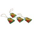 Bells and Butterflies Hand Painted Bell Ornaments with Butterflies (Set of 4) For Sale