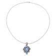 Blue Antique Radiance Handcrafted Antique Style Silver and Chalcedony Necklace For Cheap