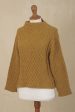 Antique Gold Trellis Women s Antique Gold 100% Alpaca Sweater Discount