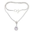 Alluring Danger in Purple Gold Accented Sterling Silver Amethyst Pendant Necklace Cheap