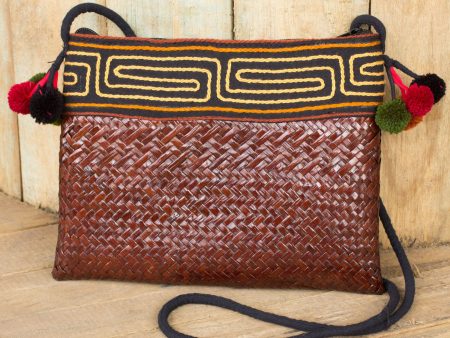 Akha Wonder of Brown Natural Fiber Hill Tribe Shoulder Bag Woven by Hand Supply