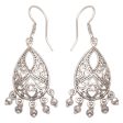 Ballroom Crest Artisan Handmade 925 Sterling Silver Chandelier Earrings For Cheap