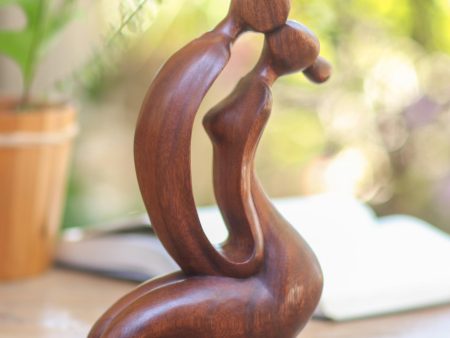 A Kiss on the Cheek Wood statuette Discount