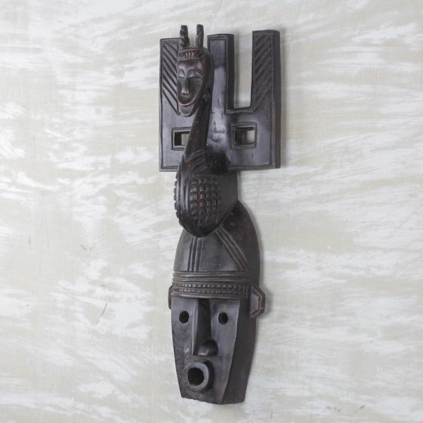 Bambara Hand Carved African Mask from Mali Discount