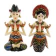 Balinese Bride and Groom Balinese Bride and Groom Handcrafted Wood Sculptures (Pair) Online Sale