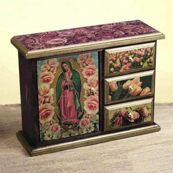 Beloved Guadalupe Decoupage chest Sale