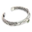 Baby Viper Snake Motif Cuff Bracelet with Peridot Sale