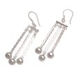 Ballroom Candles Sterling Silver Bauble Dangle Earrings from Bali Fashion