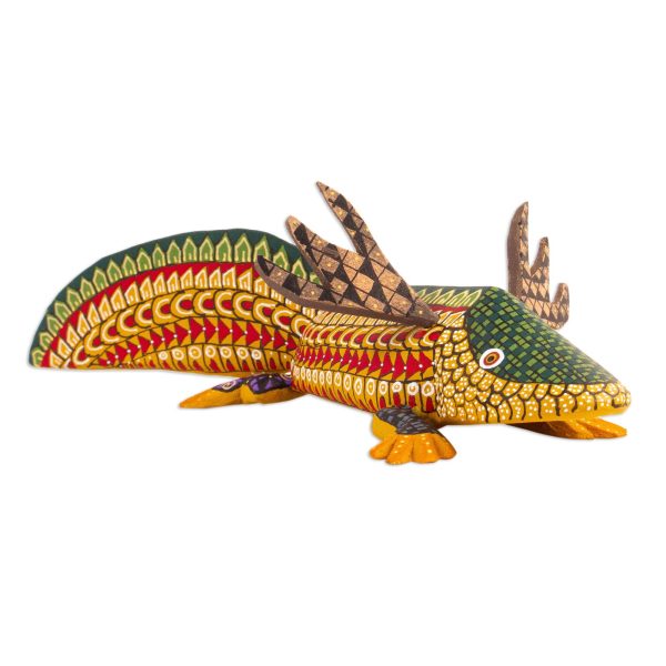 Axolotl Copal Wood Axolotl Alebrije from Mexico For Discount