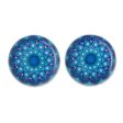 Blue Rivers Resin and Paper Stud Earrings in Blue from Costa Rica For Discount