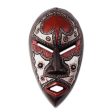 African Lover African Wood and Aluminum Mask from Ghana Supply