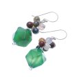 Beautiful Glam in Green Multi-Gemstone Beaded Cluster Earrings in Green Hot on Sale