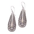 Balinese Culture Handmade Gold Accented Sterling Silver Dangle Earrings Fashion