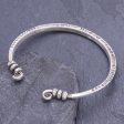 Beauty Mark Hand Crafted Sterling Silver Cuff Bracelet For Cheap