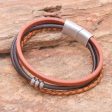 Free Spirited in Brown Leather Cord Bracelet in Brown from Thailand Hot on Sale