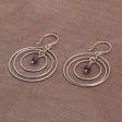 Atoms Amethyst and Sterling Silver Dangle Earrings form Bali Cheap