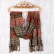 Autumn Waves Wave Pattern Wool Scarf from India For Cheap