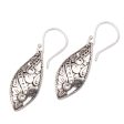 Beautiful Twist Openwork Sterling Silver Dangle Earrings from Bali Online now