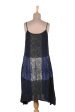 Blue Fusion Blue and Taupe Women s Rayon Sundress Hot on Sale