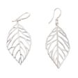 Bali Bay Leaf Handcrafted Balinese Leaf Theme Silver Earrings Cheap