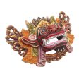 Barong Dance Balinese Handpainted Good vs. Evil Wood Dance Mask For Cheap