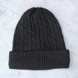 Black Braid Cascade 100% alpaca hat For Discount