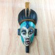 Benevolent Emiyi Handmade African Wood Mask in Blue from Ghana Online Sale