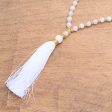 Batuan Harmony 22k Gold Plated Moonstone Beaded Necklace from Bali For Sale