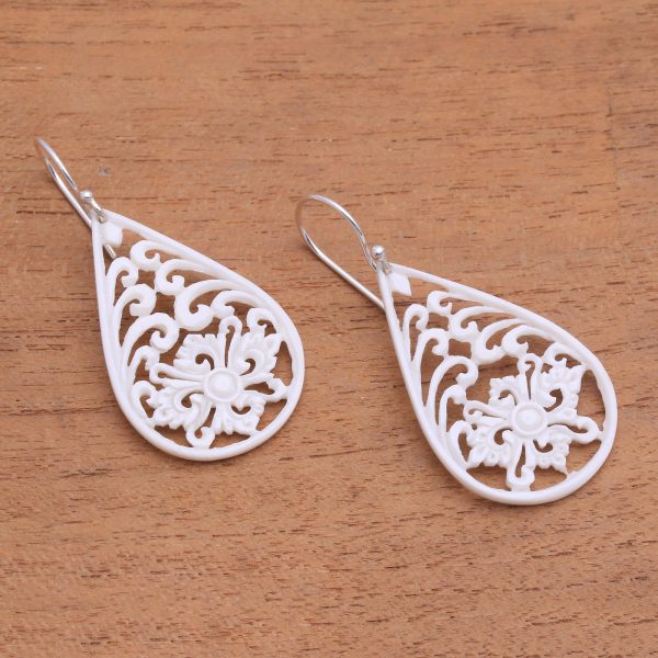 Bali Pride Bone Dangle Earrings with Intricate Openwork from Bali Discount