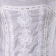 Beautiful Summer Floral Embroidered White Cotton Tank Top from India Discount