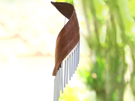 Bali Serenade Handmade Minimalistic Coconut Tree Bark Wind Chime from Bali Supply