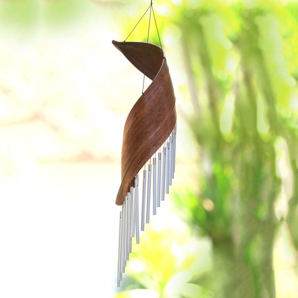 Bali Serenade Handmade Minimalistic Coconut Tree Bark Wind Chime from Bali Supply